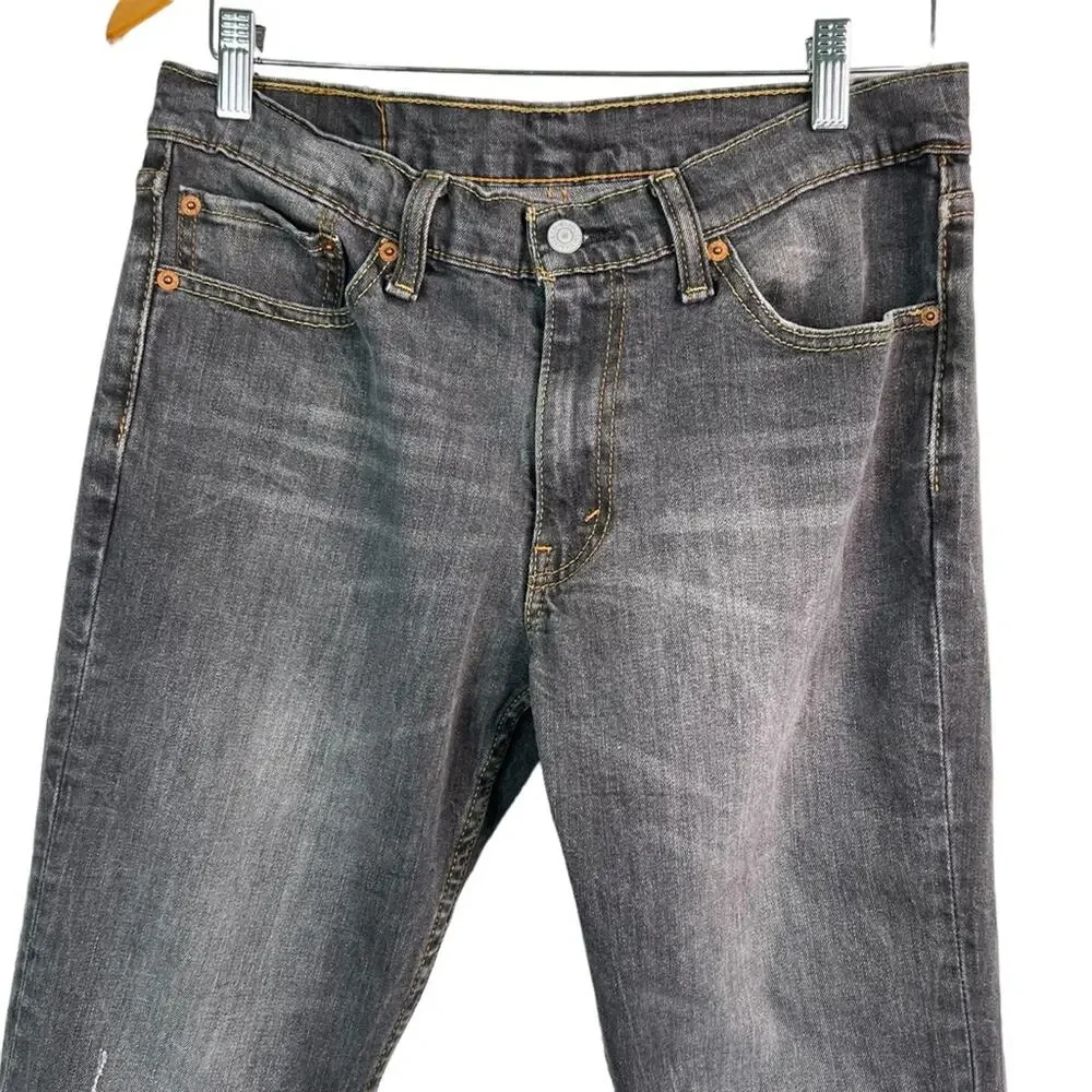 Levi’s 511 Black Charcoal Distressed Slim Fit Jean size W30 x L33